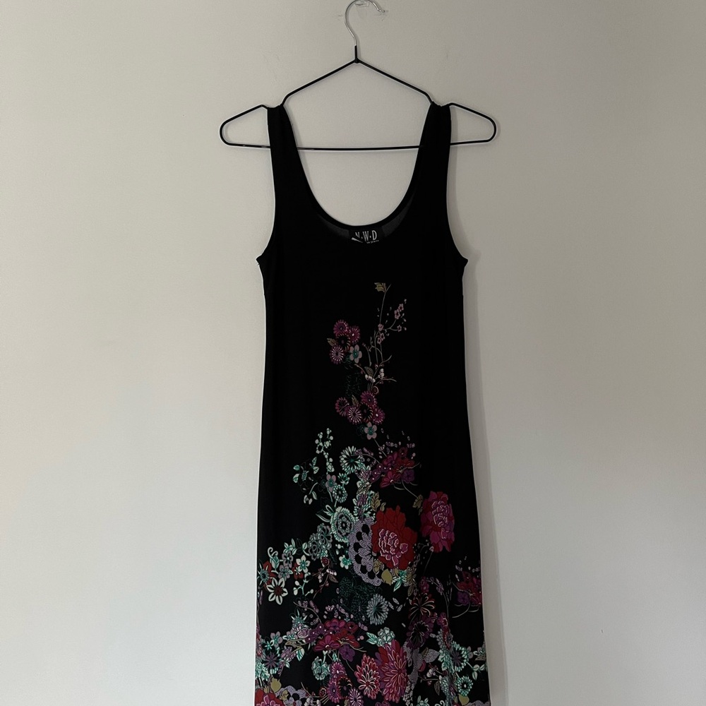 American Vintage Black Floral Midi Dress